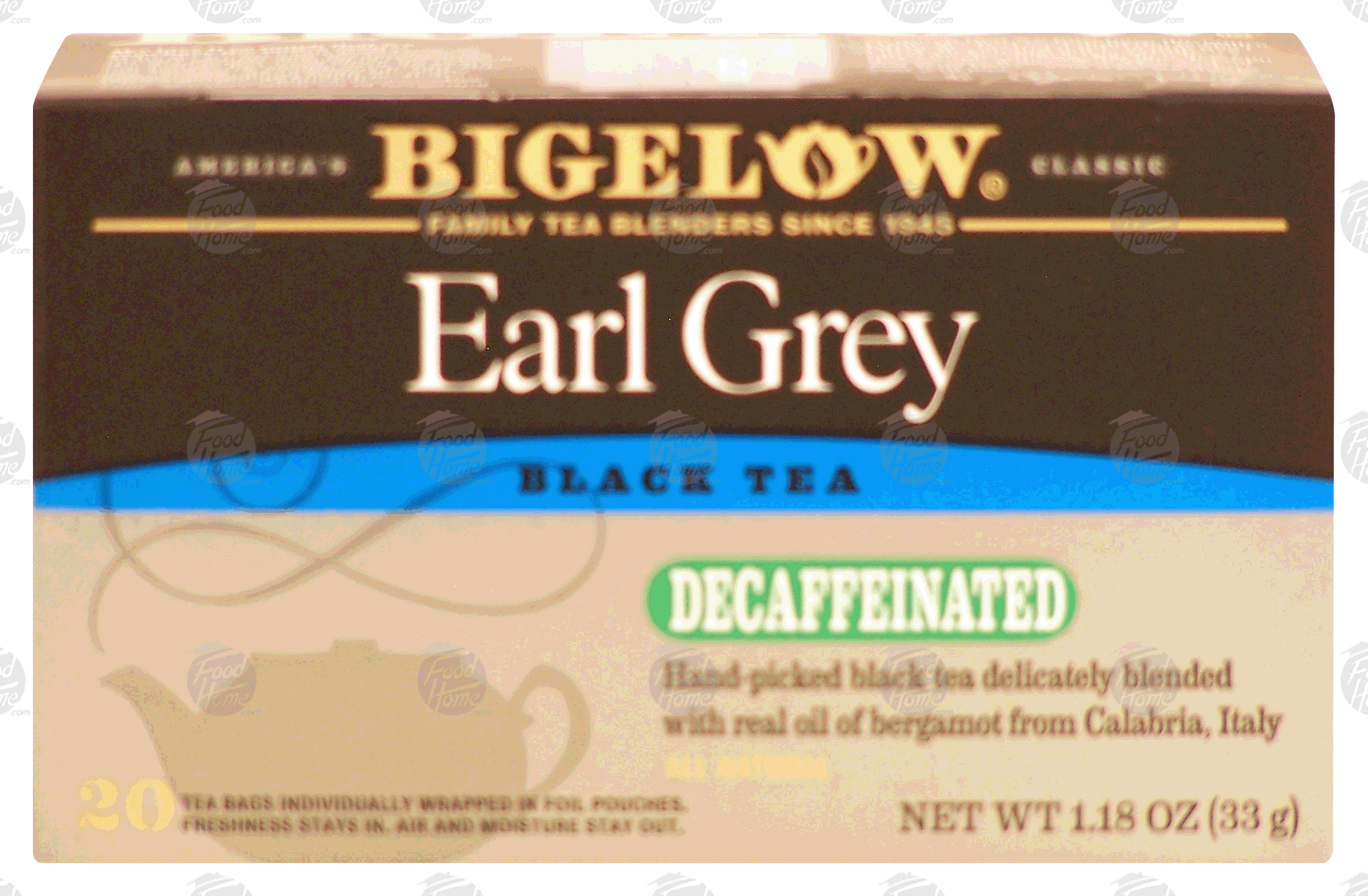 Bigelow Earl Grey decaffeinated tea perfectly flavored with natural bergamot, 20 tea bags Full-Size Picture